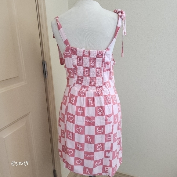 NWT toei Lunchbox Pretty Guardian Sailor Moon Checkered Symbol Tank Dress XS - Picture 4 of 6